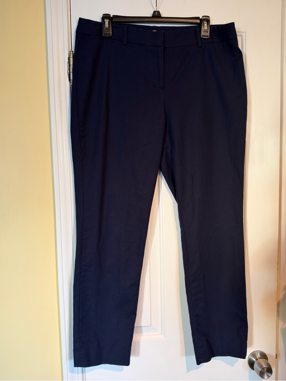 Anne Klein Navy Straight-Leg Dress Pants